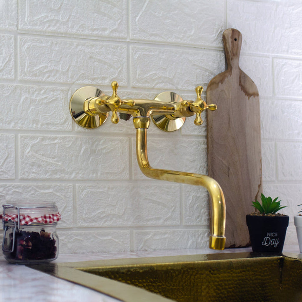 brass wall mount faucet