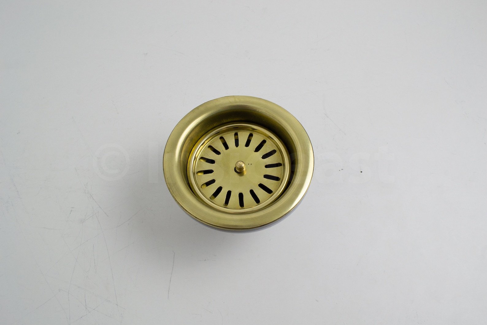 Authentic Brass Kitchen Sink Strainer, 3-1/2 inches Unlacquered Brass