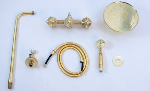 Brass Shower Fixtures - Dual Shower Head 