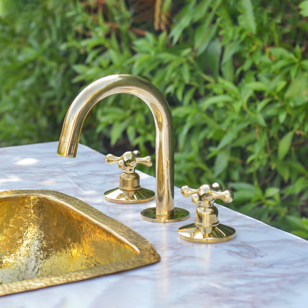 unlacquered brass faucet