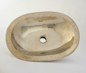 Handcrafted Oval Drop-in Bathroom Sink ISS05