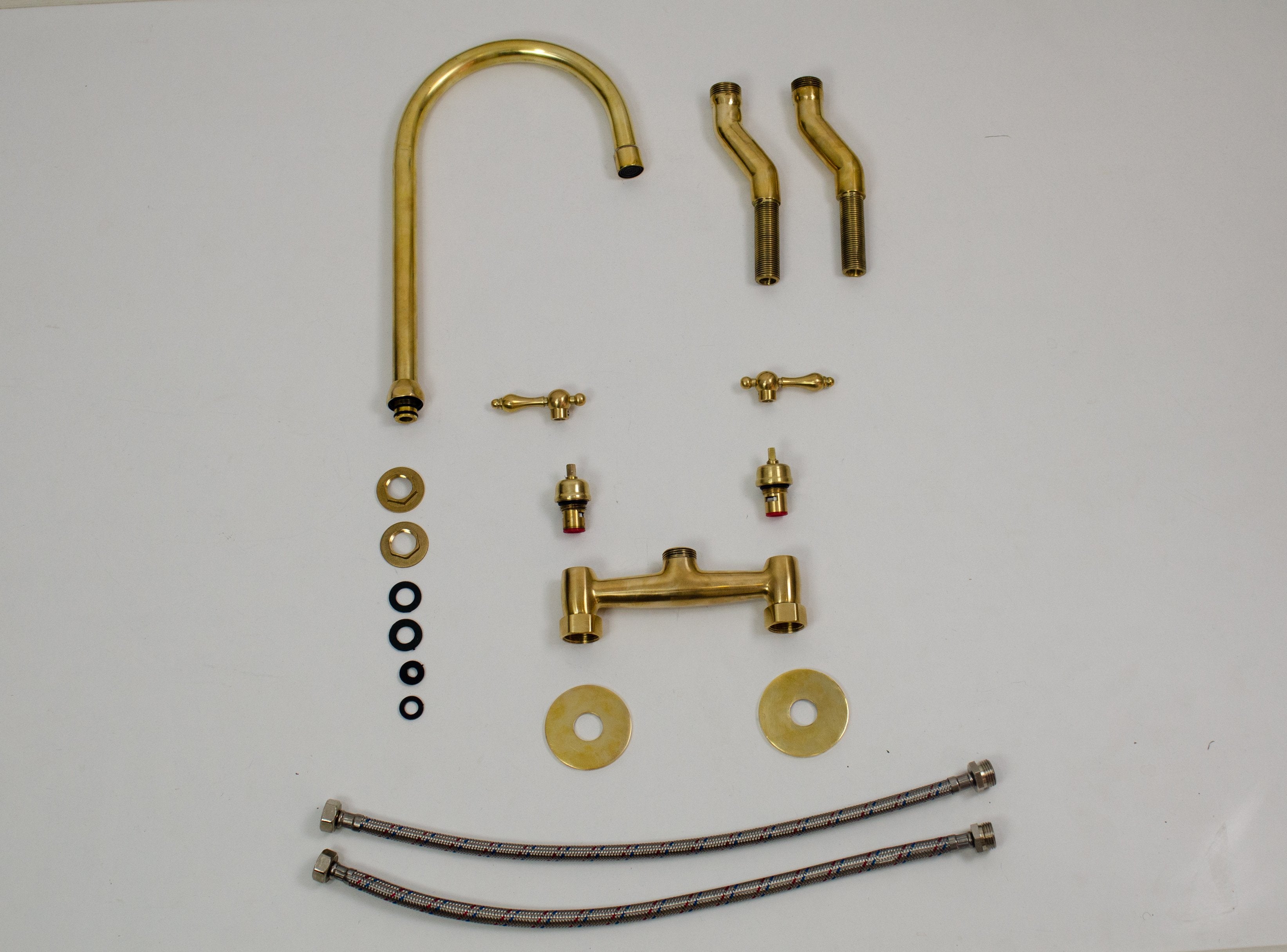 antique brass bridge faucet