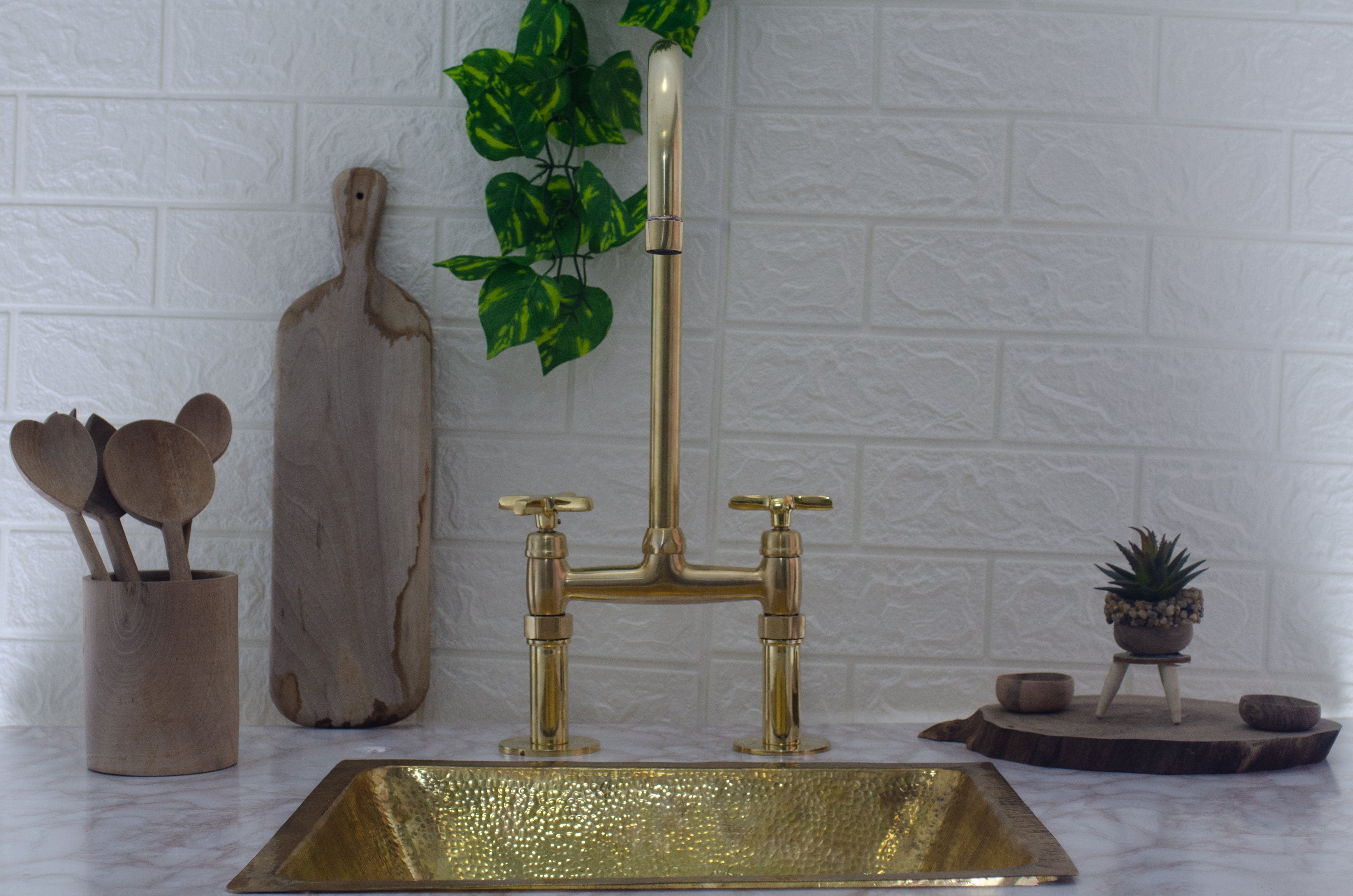 brass bridge faucet
