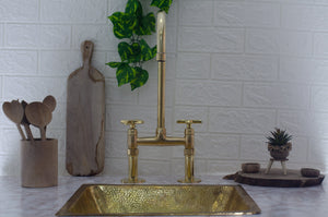 brass bridge faucet