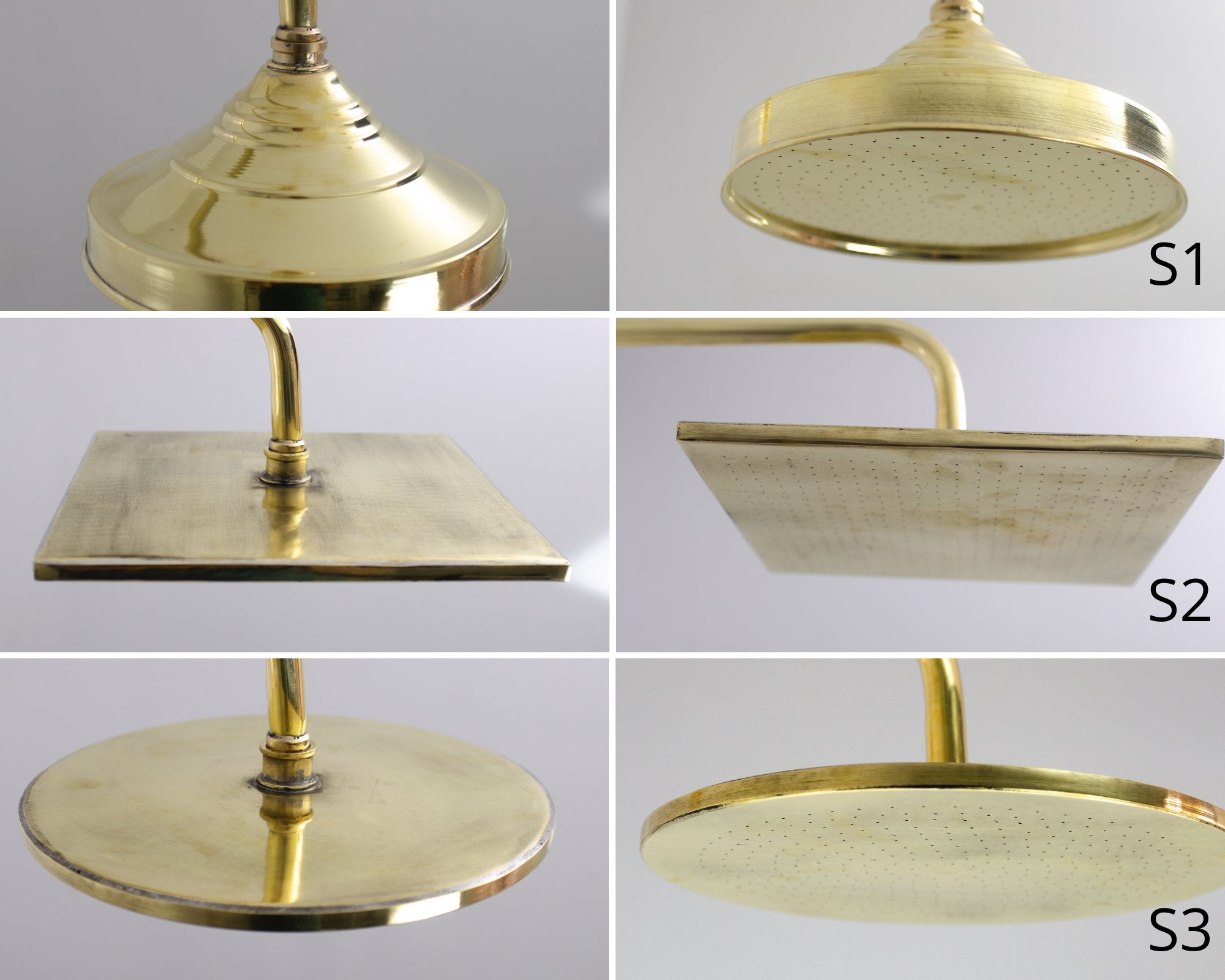 antique brass shower fixtures