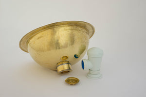 Moroccan Golden Brass Hammered Sink ISS07- Handmade Round Drop-in Sink