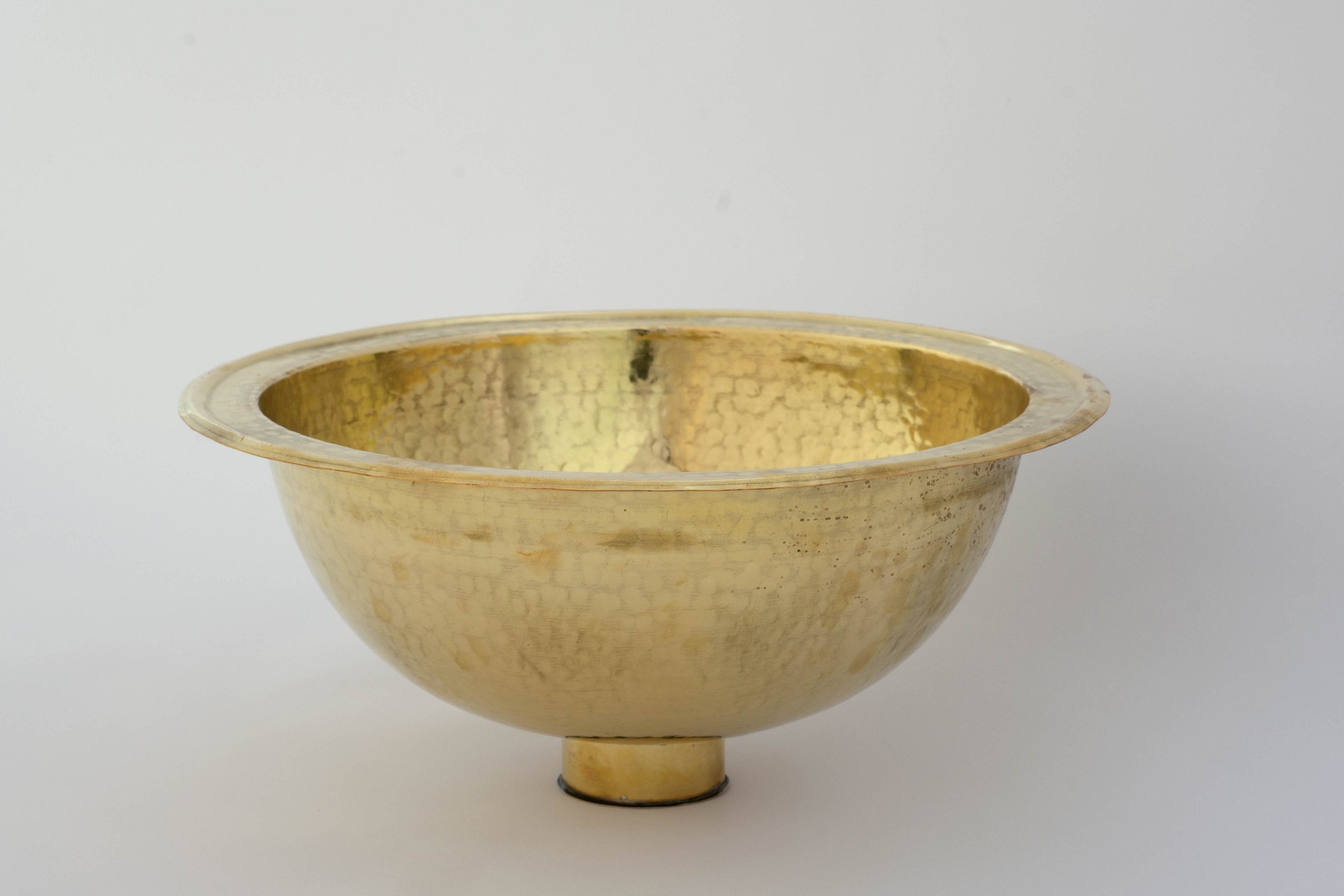 Moroccan Golden Brass Hammered Sink ISS07- Handmade Round Drop-in Sink