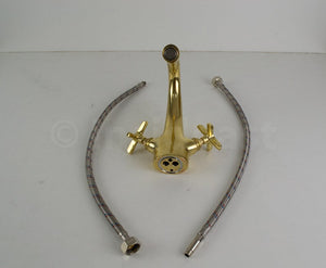 brass single hole bathroom faucet