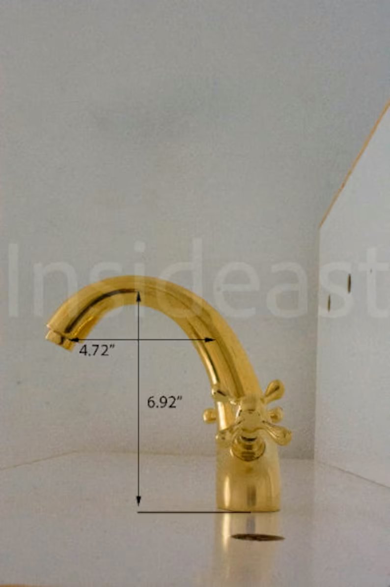 brass single hole bathroom faucet