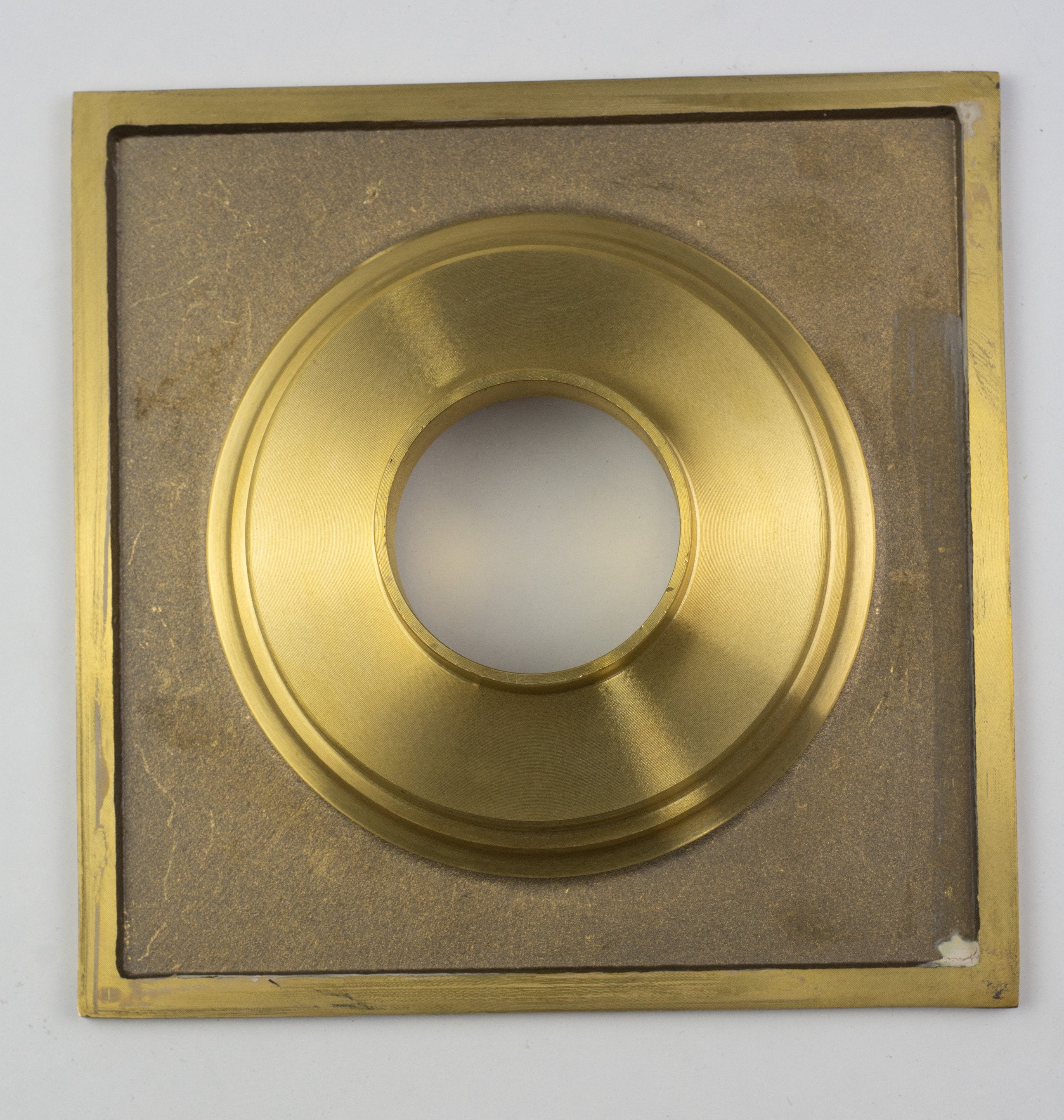 Solid Brass Floor Drain, Unlacquered Square Shower Drain