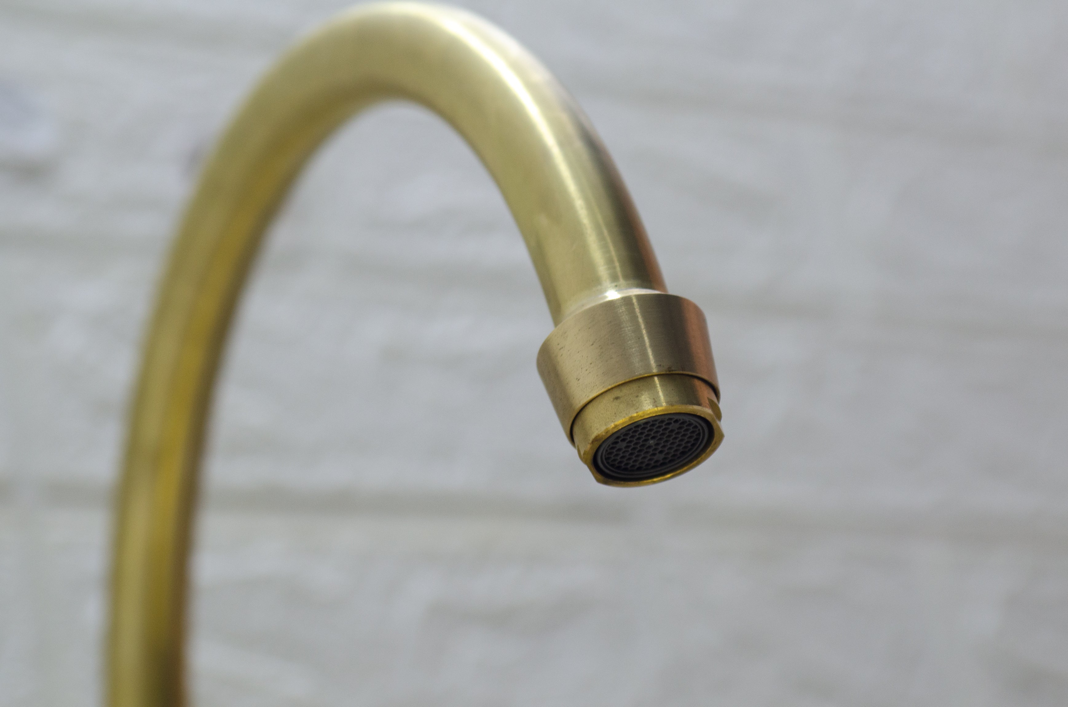 Unlacquered Brass - Brass Bridge Kitchen Faucet ISB01