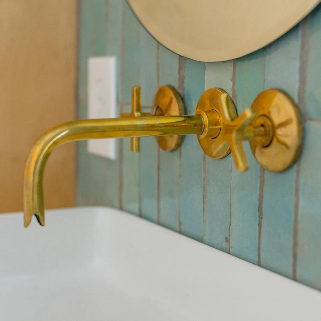 unlacquered brass faucet