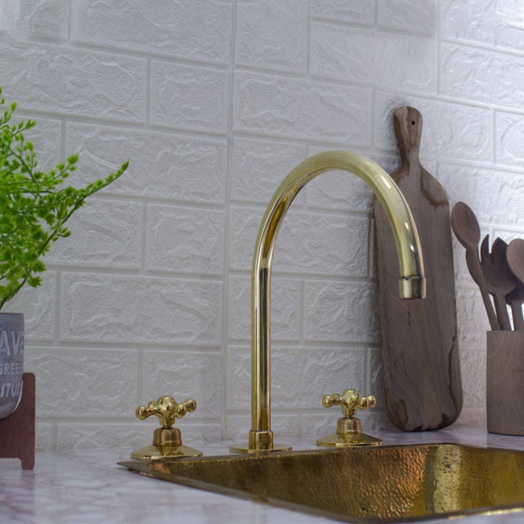 antique brass kitchen faucet